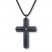 Men's Cross Necklace Diamond Accent Stainless Steel