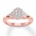 Diamond Engagement Ring 1/2 ct tw Round-cut 14K Rose Gold