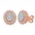 Diamond Earrings 5/8 ct tw Round-cut 10K Rose Gold