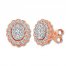 Diamond Earrings 5/8 ct tw Round-cut 10K Rose Gold