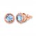 Aquamarine Earrings 10K Rose Gold