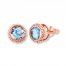 Aquamarine Earrings 10K Rose Gold