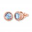 Aquamarine Earrings 10K Rose Gold