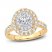 Multi-Diamond Engagement Ring 1-1/2 ct tw Oval/Round-Cut 14K Yellow Gold