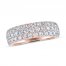 THE LEO Ideal Cut Diamond Anniversary Ring 1-1/2 ct tw 14K Rose Gold