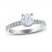 Diamond Engagement Ring 1-1/3 ct tw Round-cut 14K White Gold