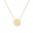 Heart Eye Emoji Necklace 14K Yellow Gold