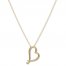 Heart Necklace 14K Yellow Gold 16"-18" Adjustable