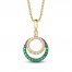 Le Vian Diamond & Emerald Necklace 1/4 ct tw Diamonds 14K Honey Gold 18"