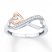 Heart Ring 1/15 ct tw Diamonds Sterling Silver/10K Gold