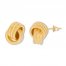 Love Knot Earrings 14K Yellow Gold Over Resin