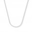 Wheat Chain Necklace 14K White Gold 16" Length