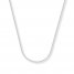 Wheat Chain Necklace 14K White Gold 16" Length