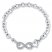 Infinity & Heart Bracelet 1/10 ct tw Diamonds Sterling Silver