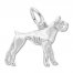 Boxer Dog Charm Sterling Silver