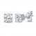 Diamond Solitaire Earrings 1/4 ct tw Sterling Silver