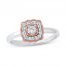 Diamond Ring 1/6 ct tw 10K Rose Gold Sterling Silver