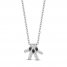 Disney Treasures Diamond Mickey Glove Necklace 1/6 ct tw Sterling Silver 17"