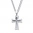 Men's Diamond Cross Necklace 1/20 ct tw Stainless Steel 24"