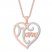 "Nana" Heart Necklace 1/20 ct tw Diamonds 10K Rose Gold