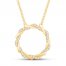 Circle of Gratitude Diamond Necklace 1/4 ct tw Round-cut 10K Yellow Gold 19"