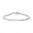 Diamond Line Bracelet 1/2 ct tw Round-cut Sterling Silver