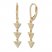 Diamond Triangle Earrings 1/4 ct tw Round-cut 10K Yellow Gold