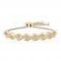Diamond Bolo Bracelet 1/10 ct tw Round-cut 10K Yellow Gold