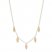 Dangle Station Necklace 14K Yellow Gold 16"-18" Adjustable