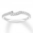 Diamond Wedding Band 1/8 ct tw Round-cut 14K White Gold