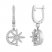 True North Moon and Star Diamond Earrings 1/2 ct tw 10K White Gold