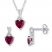 Lab-Created Ruby Gift Set Necklace & Earrings Sterling Silver