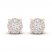 Diamond Halo Stud Earrings 1/4 ct tw Round-Cut 10K Rose Gold