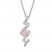 Lab-Created Pink Opal Necklace Sterling Silver