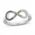 Brown/Black/White Infinity Diamond Ring 1/5 ct tw Round-cut Sterling Silver