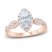 Diamond Engagement Ring 1-1/6 ct tw Marquise/Round 14K Rose Gold