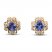 Le Vian Tanzanite Earrings 1/5 ct tw Diamonds 14K Strawberry Gold