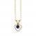 Sapphire Heart Necklace 14K Yellow Gold