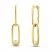 Cultured Pearl Paperclip Earrings 10K Yellow Gold