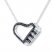 Diamond Piano Necklace 1/10 ct tw Black/White Sterling Silver