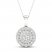 Multi-Diamond Necklace 1 ct tw Round-Cut 10K White Gold 18"