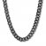 Men's Curb Chain Necklace Black Ion-Plated Stainless Steel 30"