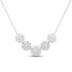 Sparks of Love Diamond Starburst Necklace 1/2 ct tw Princess/Marquise/Baguette/Round-Cut 10K White Gold 18"