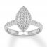 Diamond Engagement Ring 3/4 ct tw Round-cut 14K White Gold