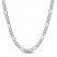 Men's Figaro Chain Necklace Sterling Silver 24"