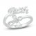 Diamond Faith Ring 1/20 ct tw Round-cut Sterling Silver