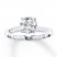 Certified Diamond Ring 1-1/2 carats Round-cut 14K White Gold