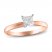 Diamond Solitaire Engagement Ring 1/2 ct tw Princess-Cut 10K Rose Gold