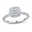 Diamond Engagement Ring 1/3 ct tw Round-cut 10K White Gold