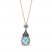 Le Vian Exotics Aquamarine Necklace 5/8 ct tw Diamonds 14K Strawberry Gold 18"
